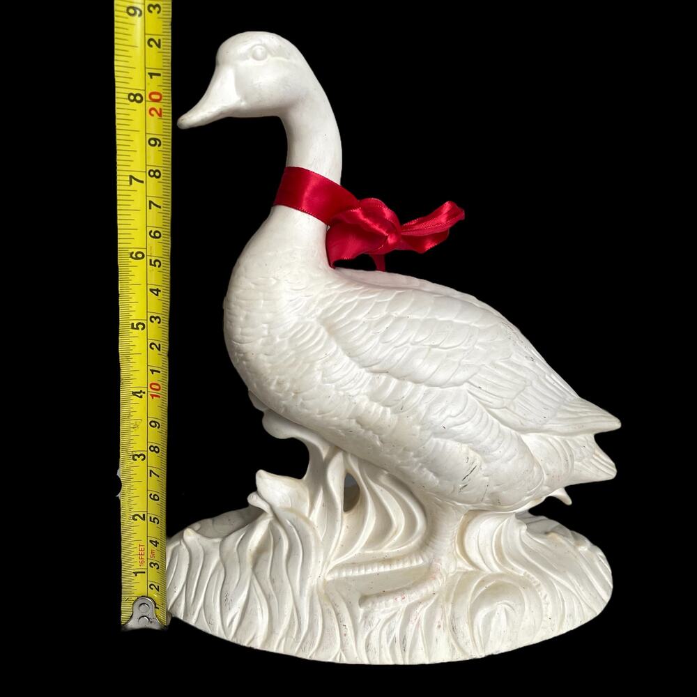 Vintage Goose Figurine Ceramic Duck 1975 Atlantic Mold Unpainted Farm READ